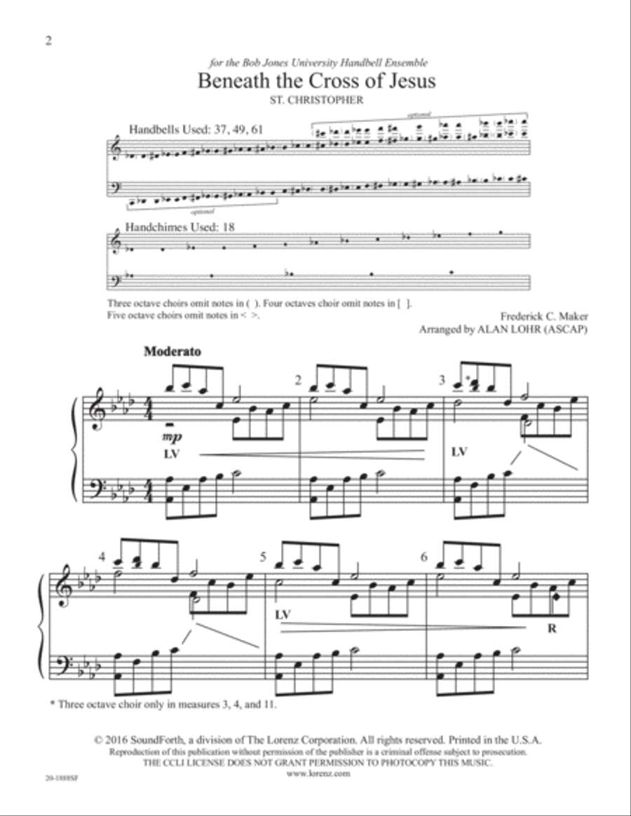 Beneath the Cross of Jesus (Digital Download) 5-Octaves scores gallery preview page 2
