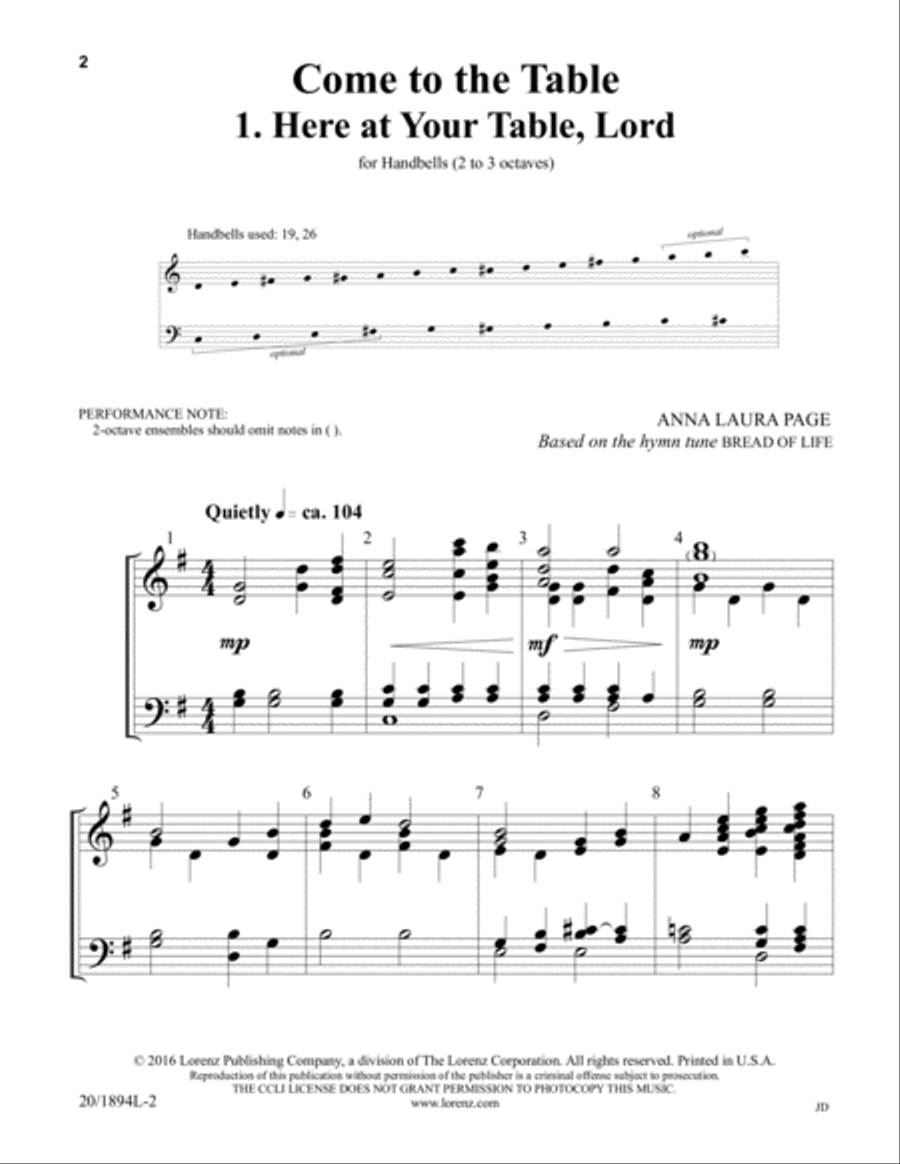 Come to the Table (Digital Download) 3-Octaves scores gallery preview page 2