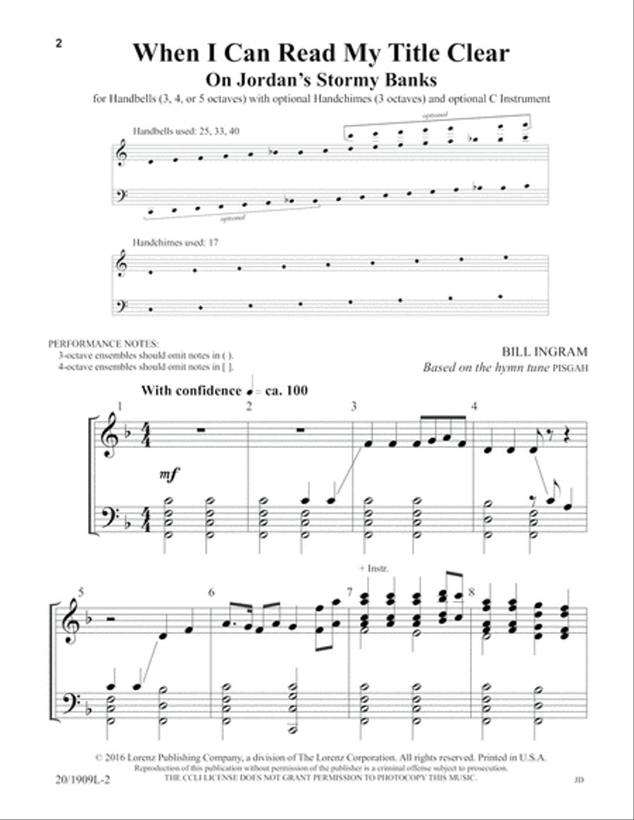 When I Can Read My Title Clear (Digital Download) 5-Octaves scores gallery preview page 2