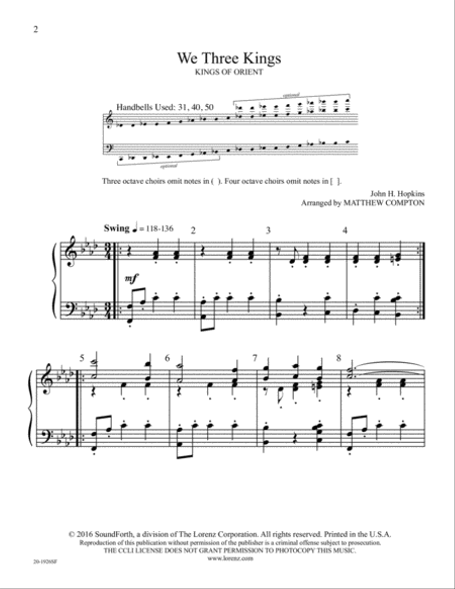 We Three Kings (Digital Download) 5-Octaves scores gallery preview page 2