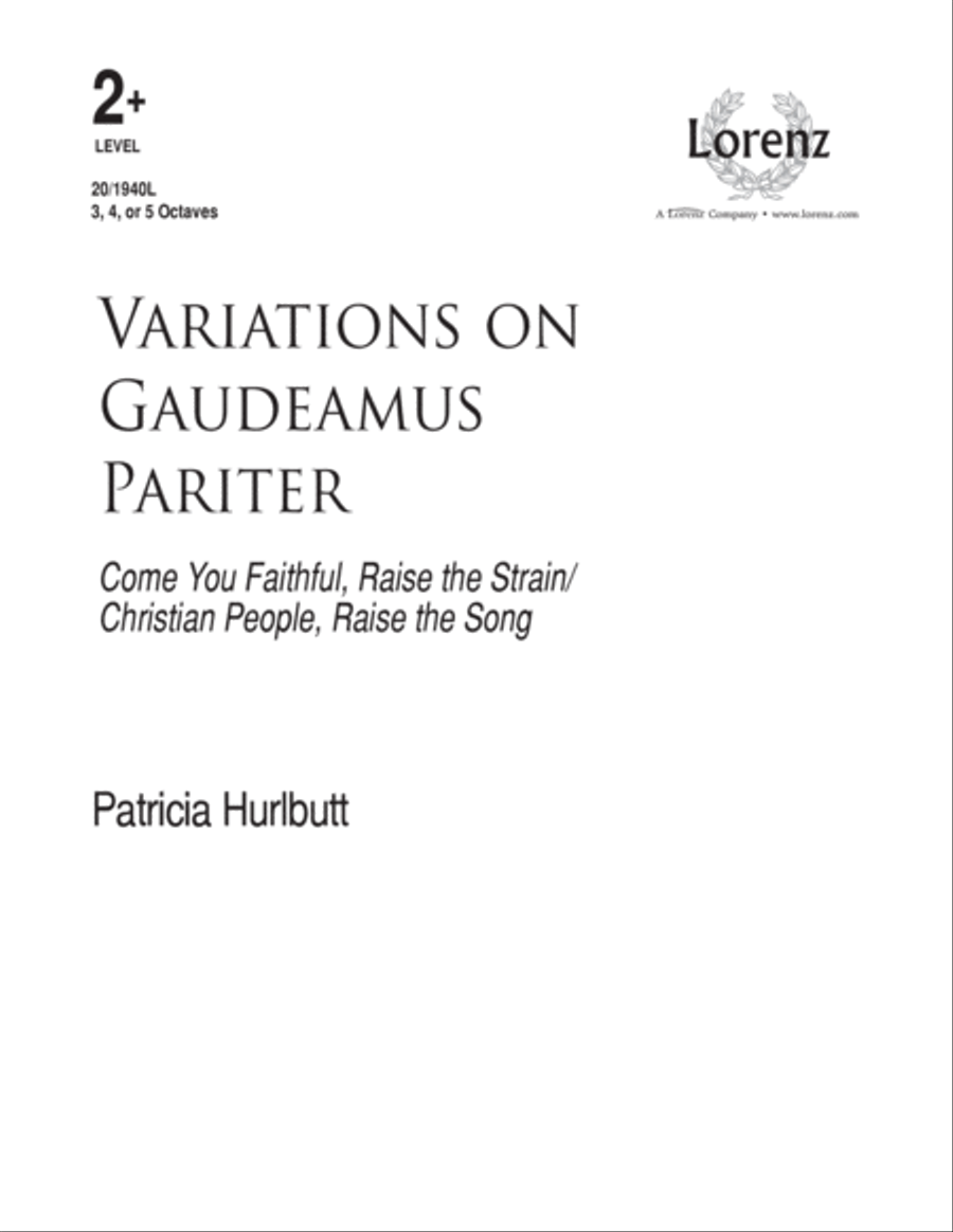Variations on Gaudeamus Pariter (Digital Download) 5-Octaves scores gallery preview page 1