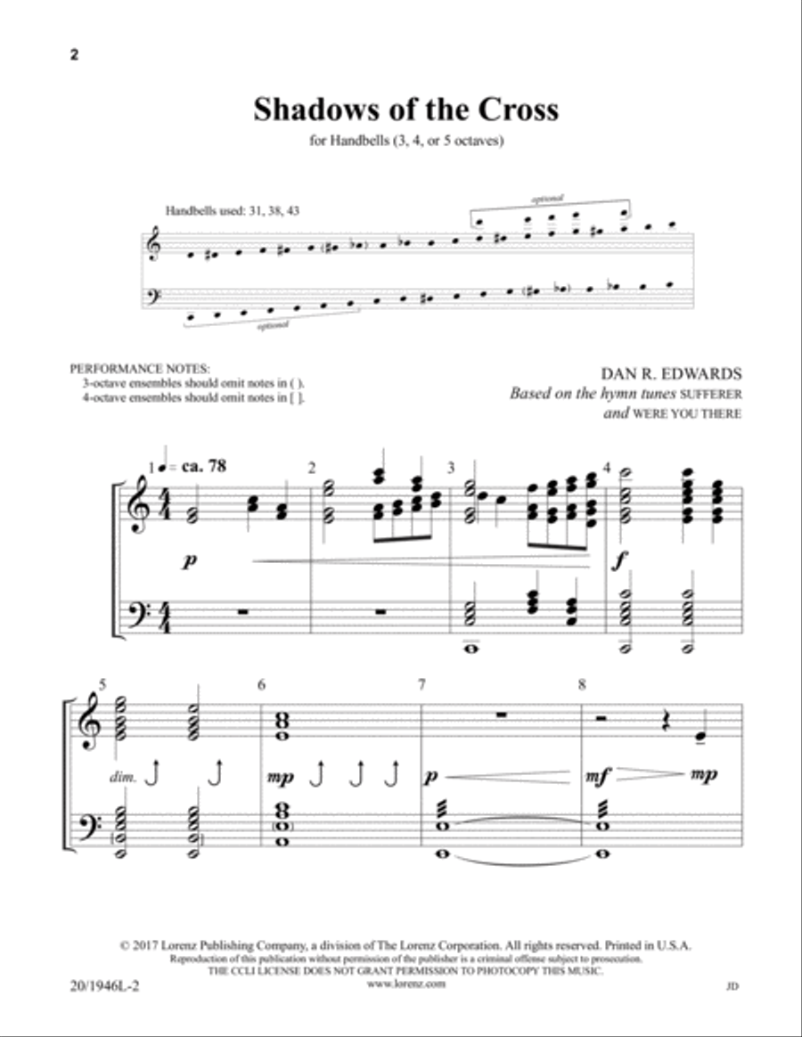 Shadows of the Cross (Digital Download) 5-Octaves scores gallery preview page 2