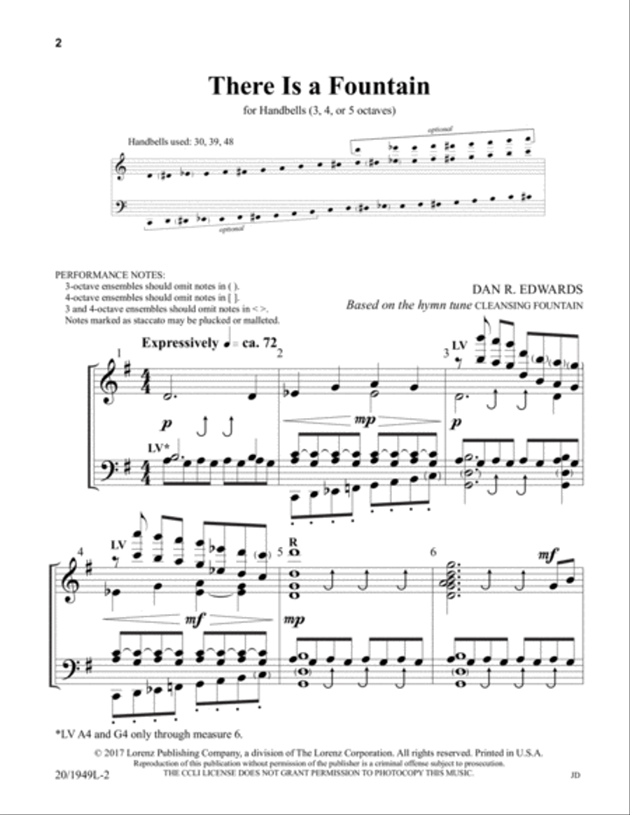 There Is a Fountain (Digital Download) 5-Octaves scores gallery preview page 2