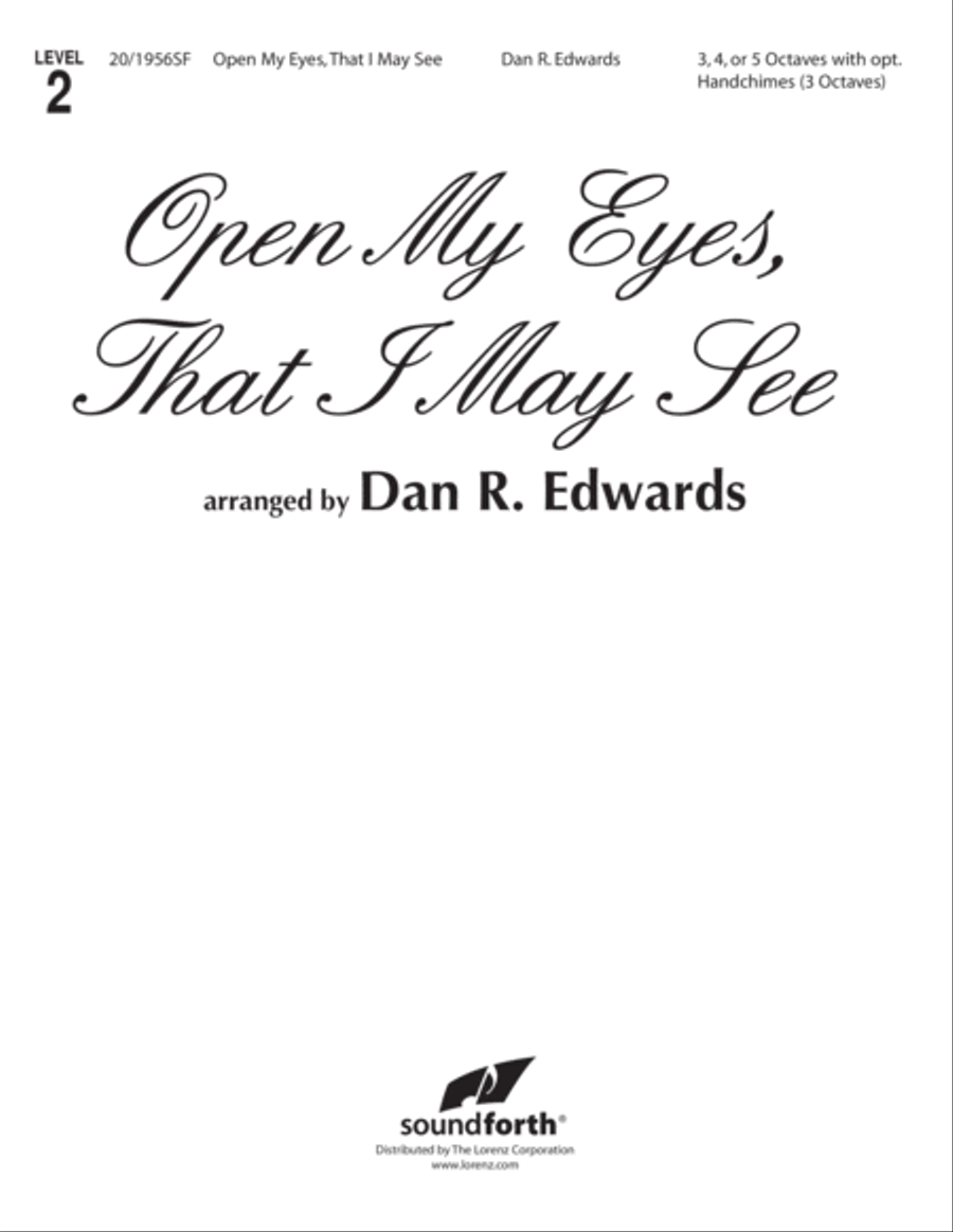 Open My Eyes, That I May See (Digital Download) 5-Octaves scores gallery preview page 1