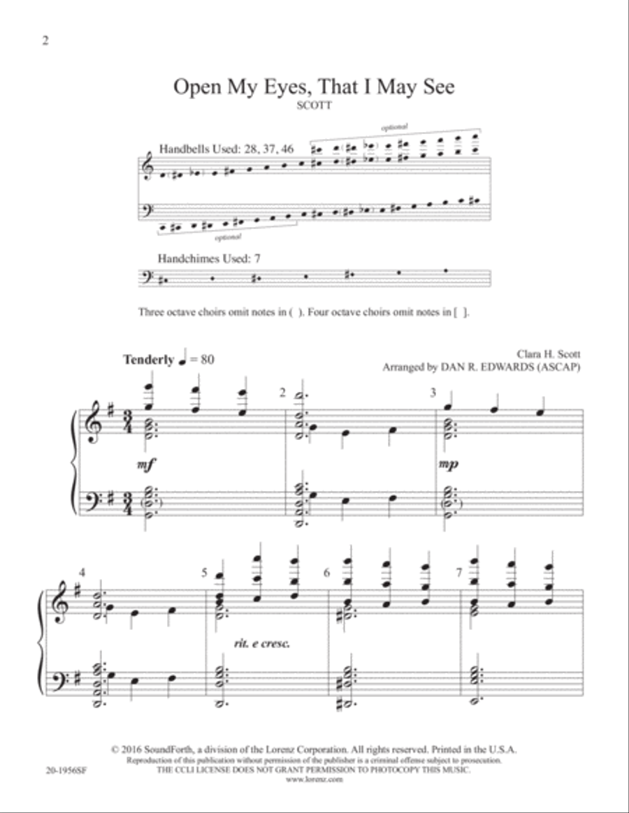 Open My Eyes, That I May See (Digital Download) 5-Octaves scores gallery preview page 2