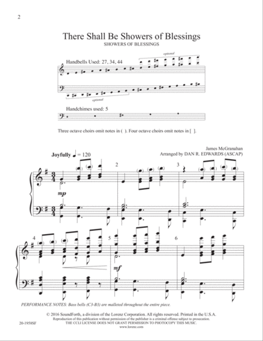 There Shall Be Showers of Blessings (Digital Download) 5-Octaves scores gallery preview page 2