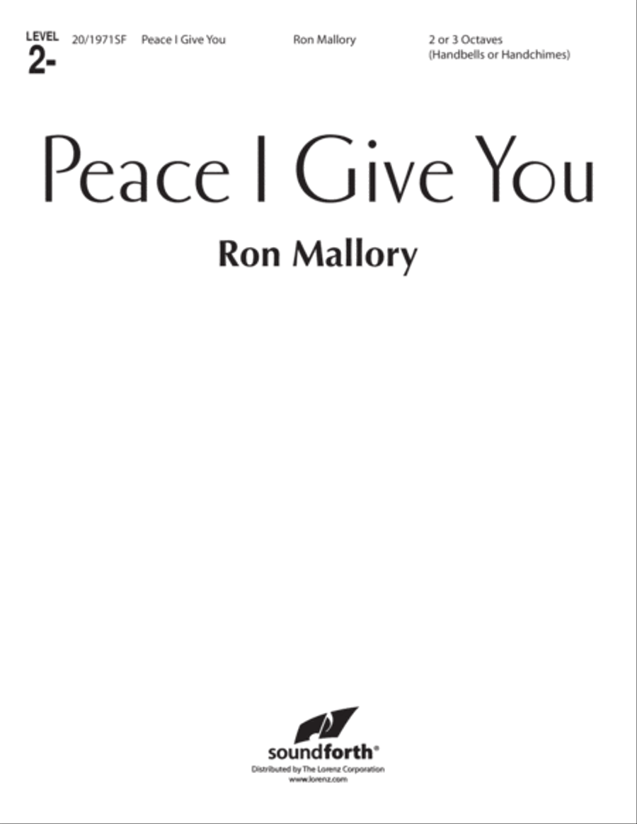 Peace I Give You (Digital Download) 3-Octaves scores gallery preview page 1