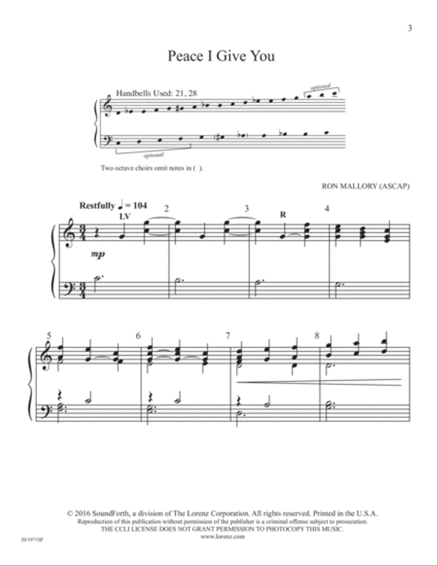 Peace I Give You (Digital Download) 3-Octaves scores gallery preview page 3