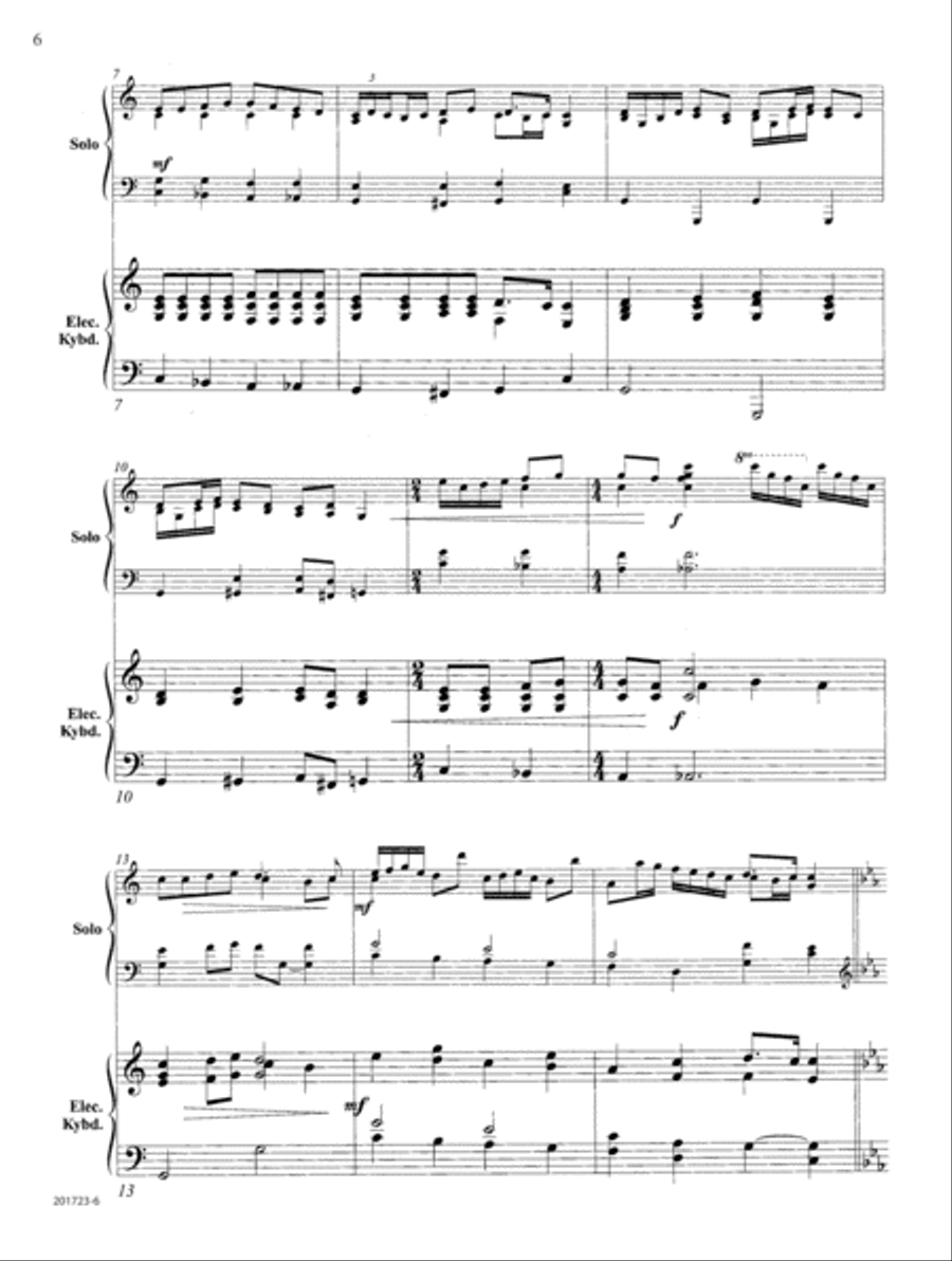 Joyful, We Adore Thee (Digital Download) Electronic Keyboard scores gallery preview page 6