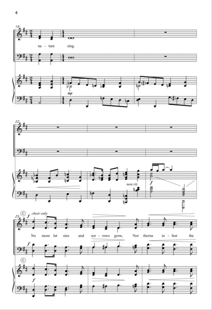 Joy to the World (Digital Download) 4-Part scores gallery preview page 4