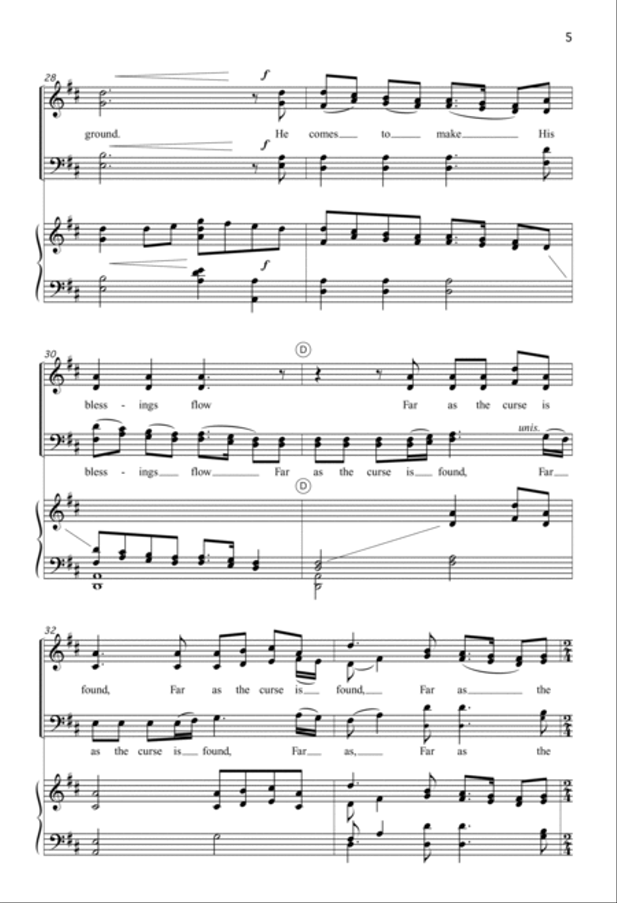 Joy to the World (Digital Download) 4-Part scores gallery preview page 5
