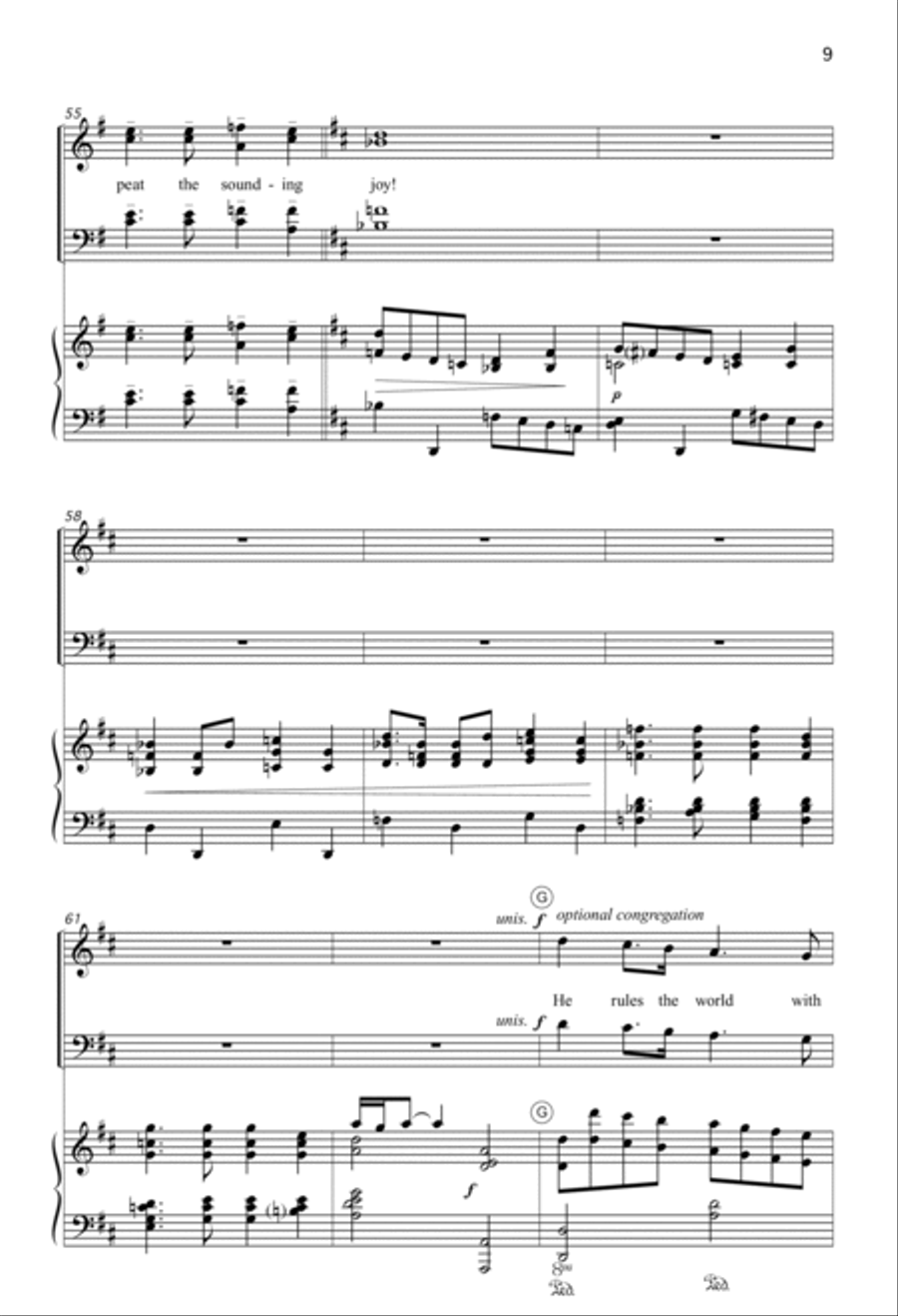 Joy to the World (Digital Download) 4-Part scores gallery preview page 9