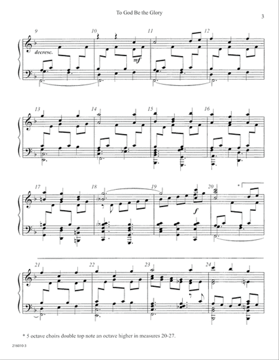 To God Be the Glory To God Be the Glory 5-Octaves scores gallery preview page 3
