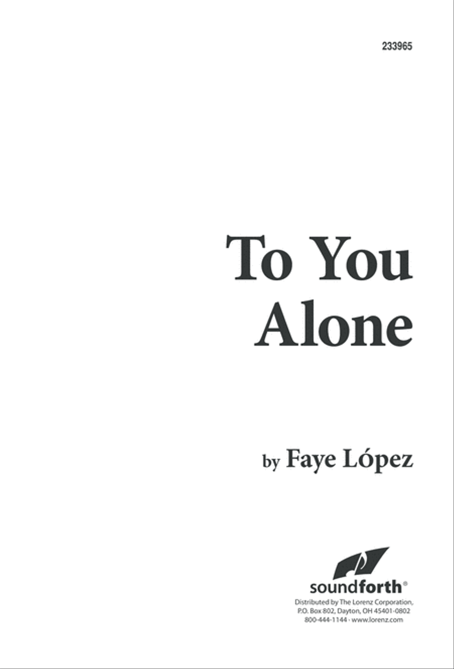 To You Alone (Digital Download) 4-Part scores gallery preview page 1
