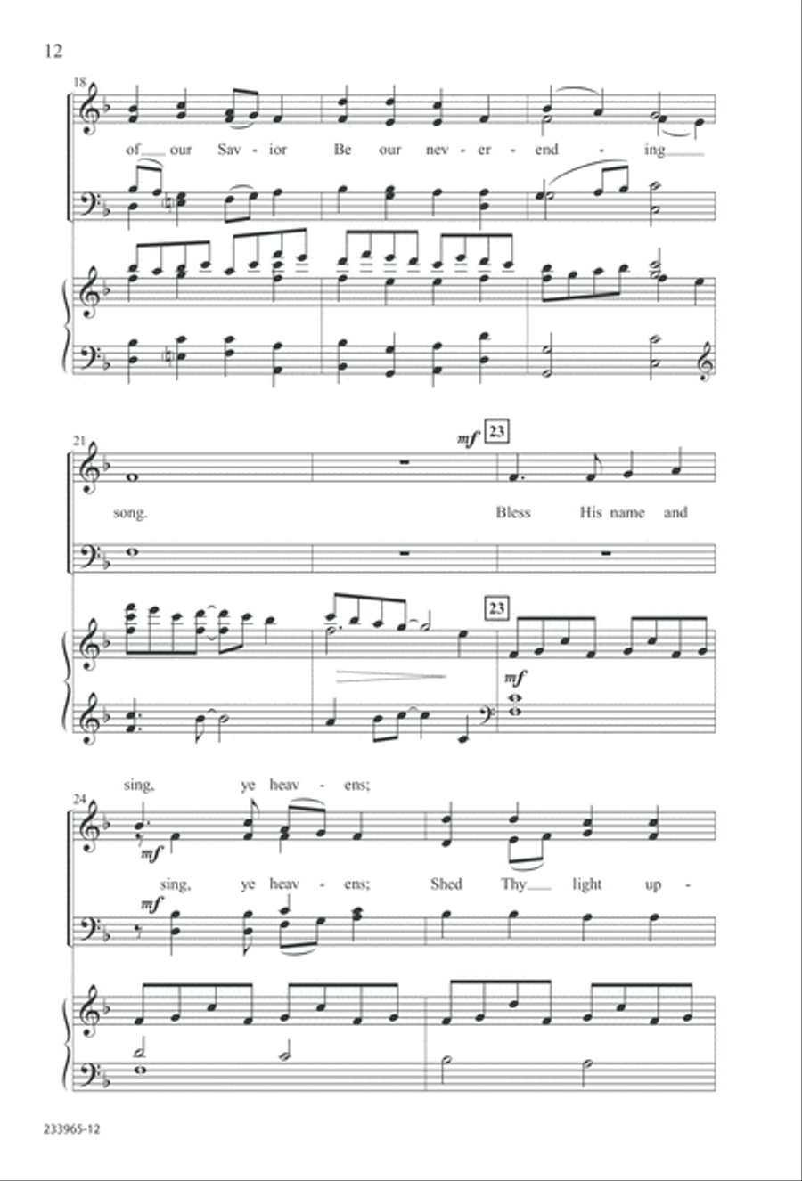 To You Alone (Digital Download) 4-Part scores gallery preview page 18