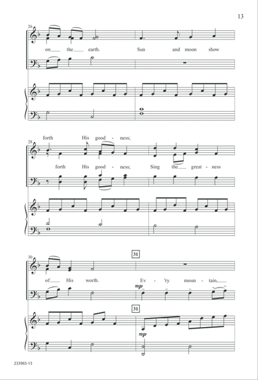To You Alone (Digital Download) 4-Part scores gallery preview page 19