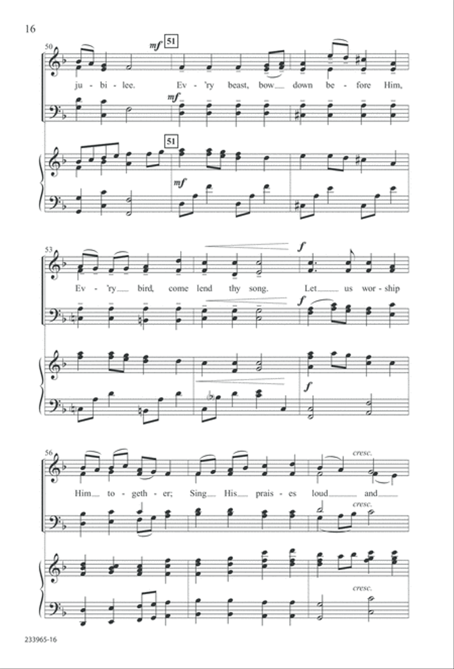 To You Alone (Digital Download) 4-Part scores gallery preview page 22