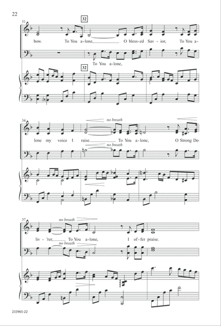 To You Alone (Digital Download) 4-Part scores gallery preview page 28