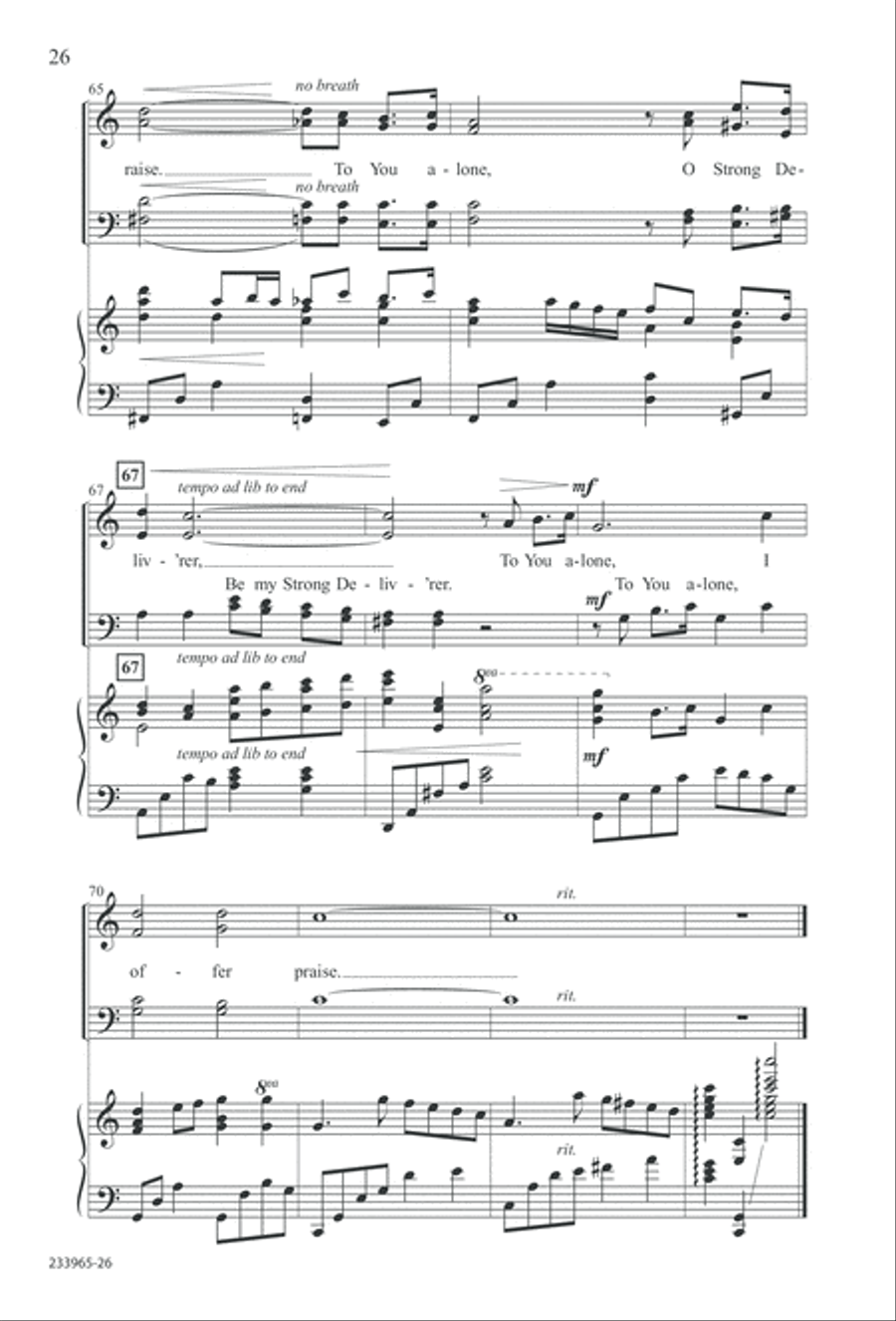 To You Alone (Digital Download) 4-Part scores gallery preview page 32