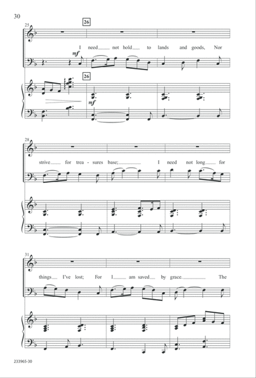 To You Alone (Digital Download) 4-Part scores gallery preview page 36