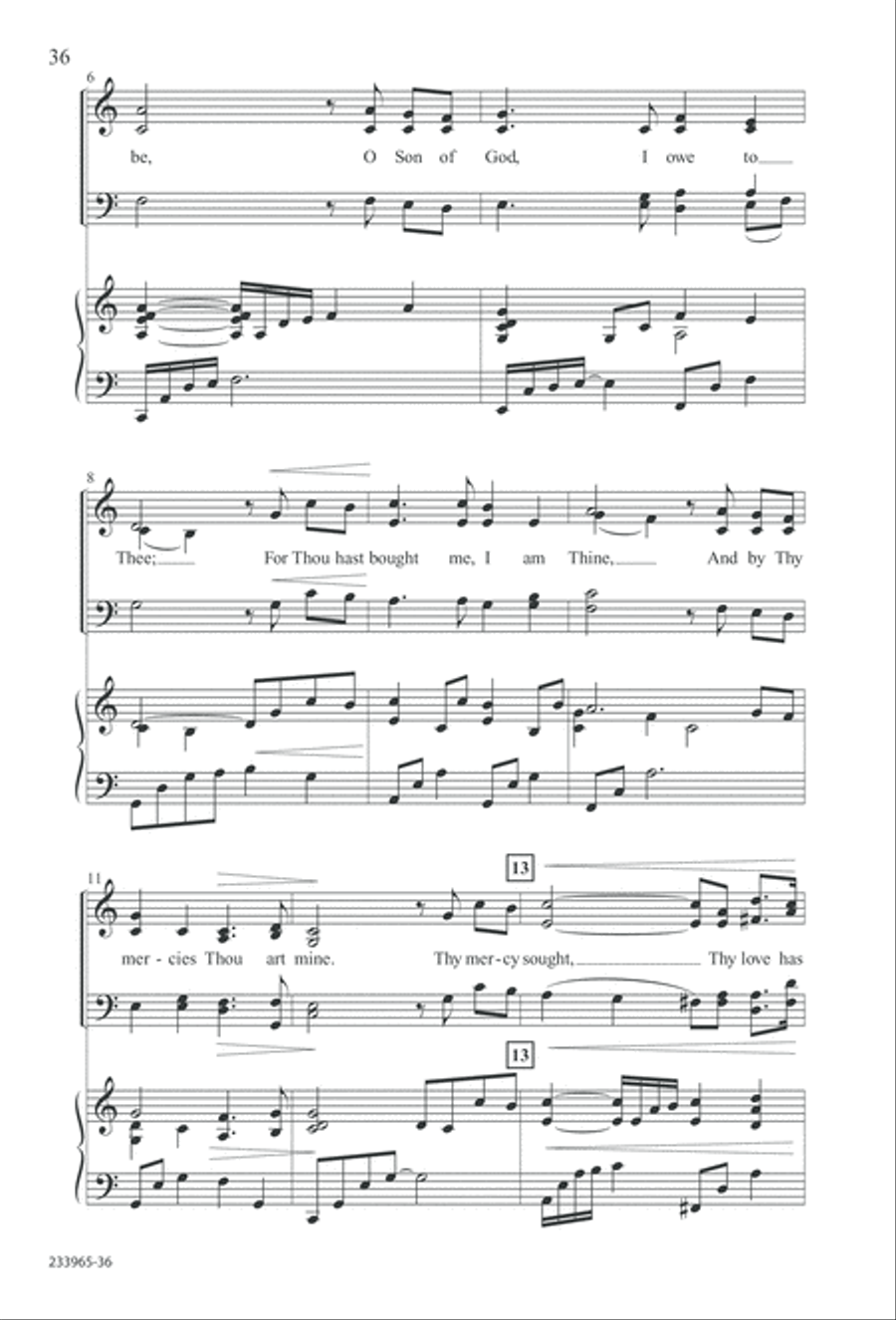To You Alone (Digital Download) 4-Part scores gallery preview page 42