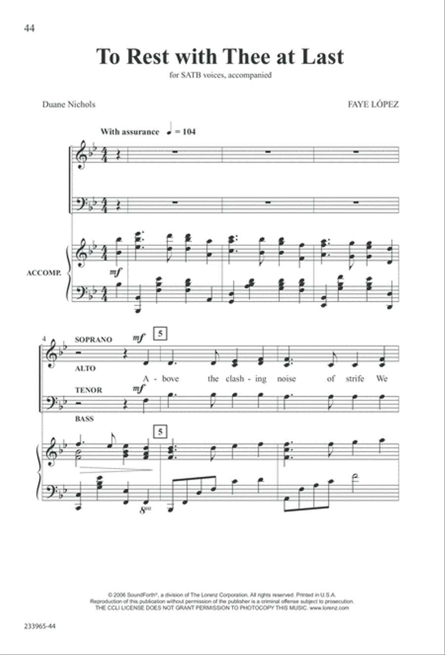 To You Alone (Digital Download) 4-Part scores gallery preview page 50