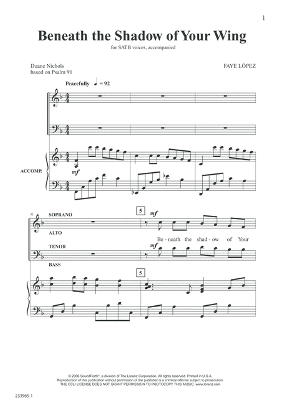 To You Alone (Digital Download) 4-Part scores gallery preview page 7