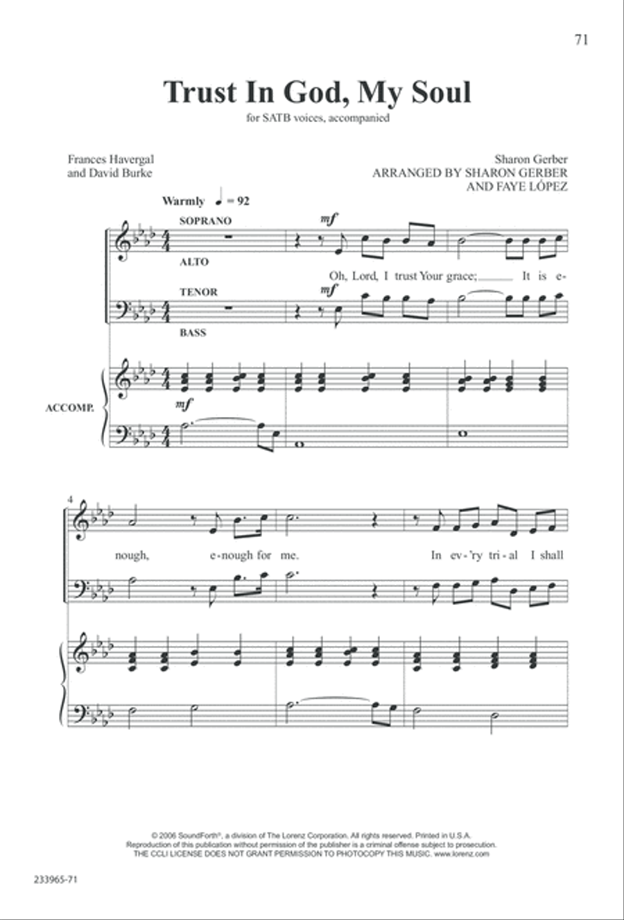 To You Alone (Digital Download) 4-Part scores gallery preview page 77