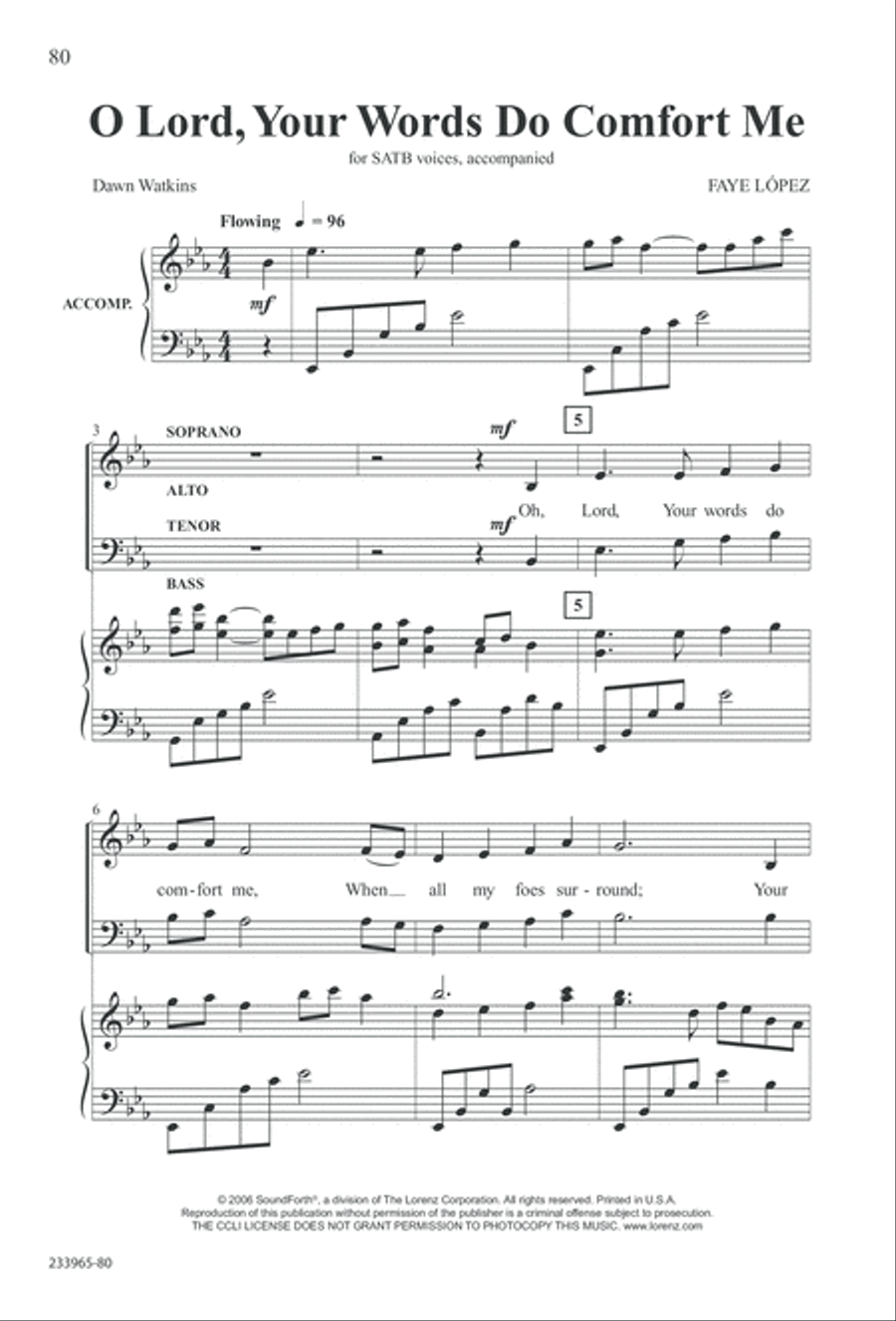 To You Alone (Digital Download) 4-Part scores gallery preview page 86
