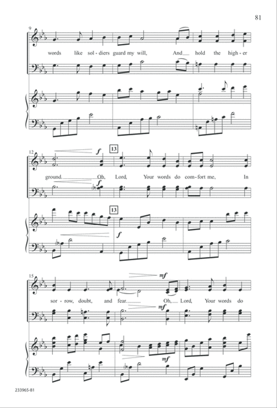 To You Alone (Digital Download) 4-Part scores gallery preview page 87