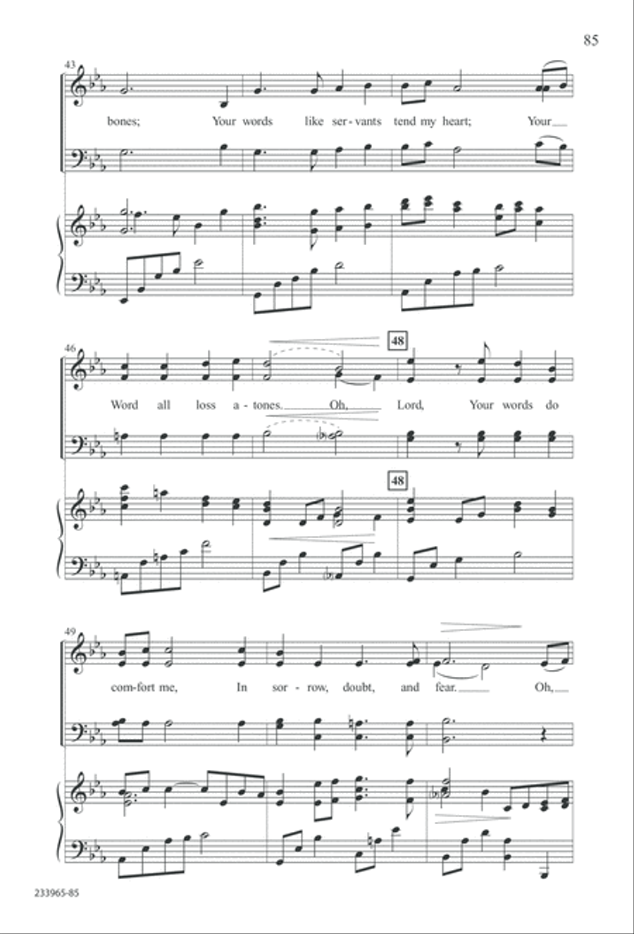 To You Alone (Digital Download) 4-Part scores gallery preview page 91