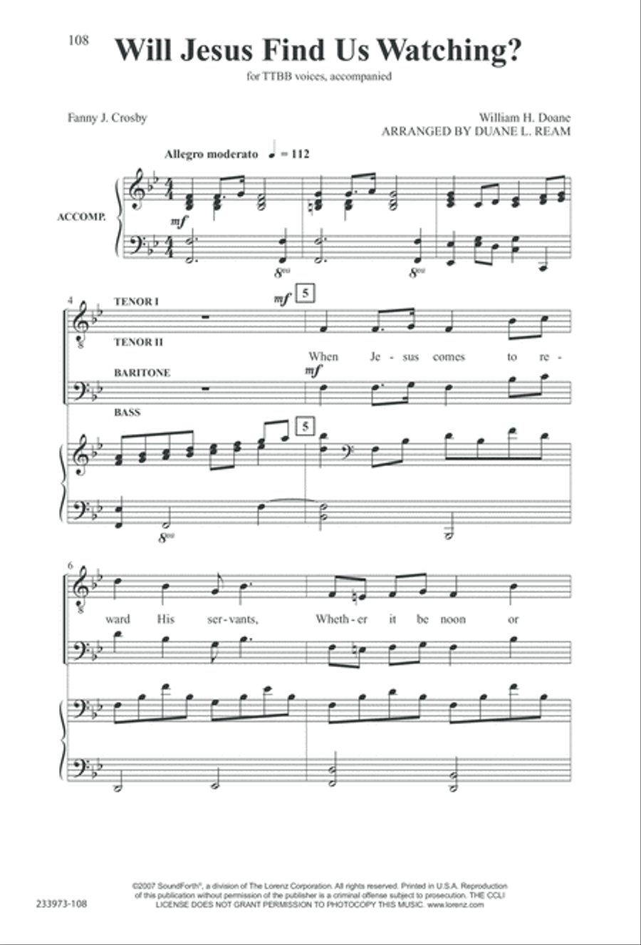 Love Lifted Me (Digital Download) TTBB scores gallery preview page 111
