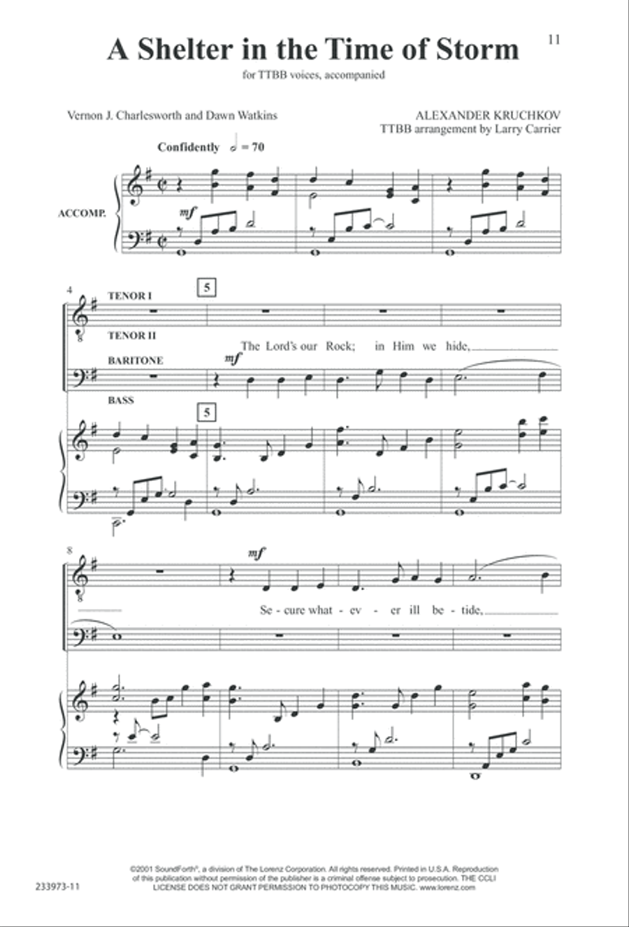 Love Lifted Me (Digital Download) TTBB scores gallery preview page 14