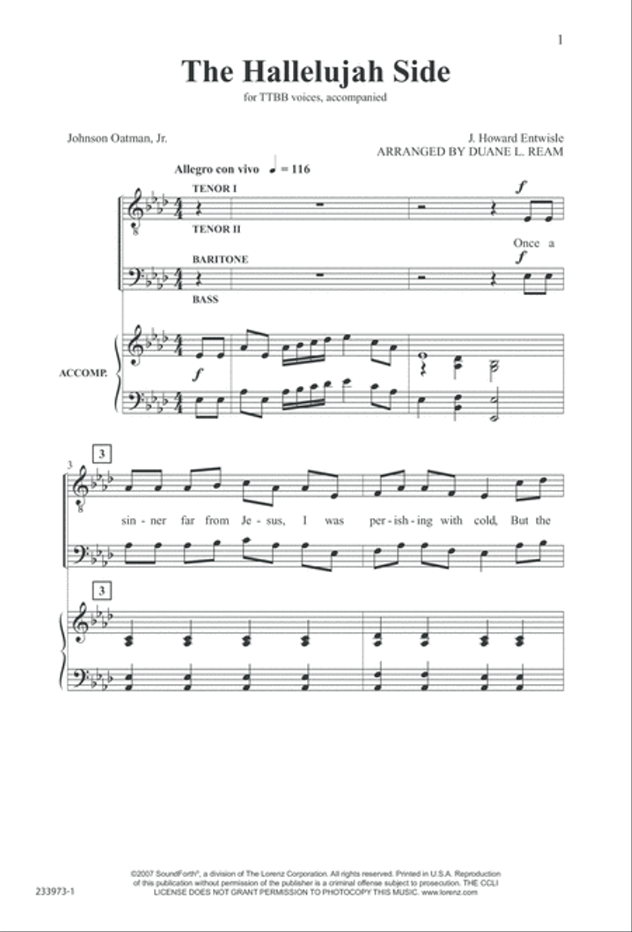 Love Lifted Me (Digital Download) TTBB scores gallery preview page 4