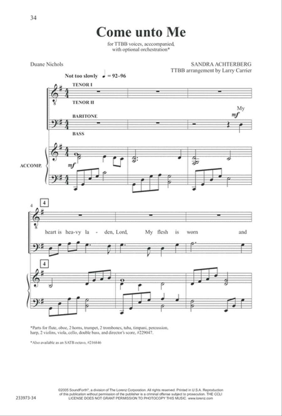 Love Lifted Me (Digital Download) TTBB scores gallery preview page 37