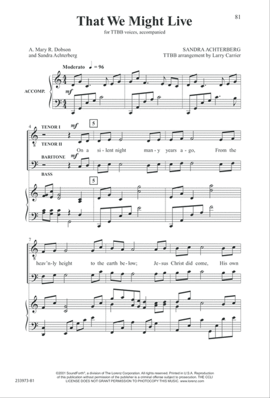 Love Lifted Me (Digital Download) TTBB scores gallery preview page 84