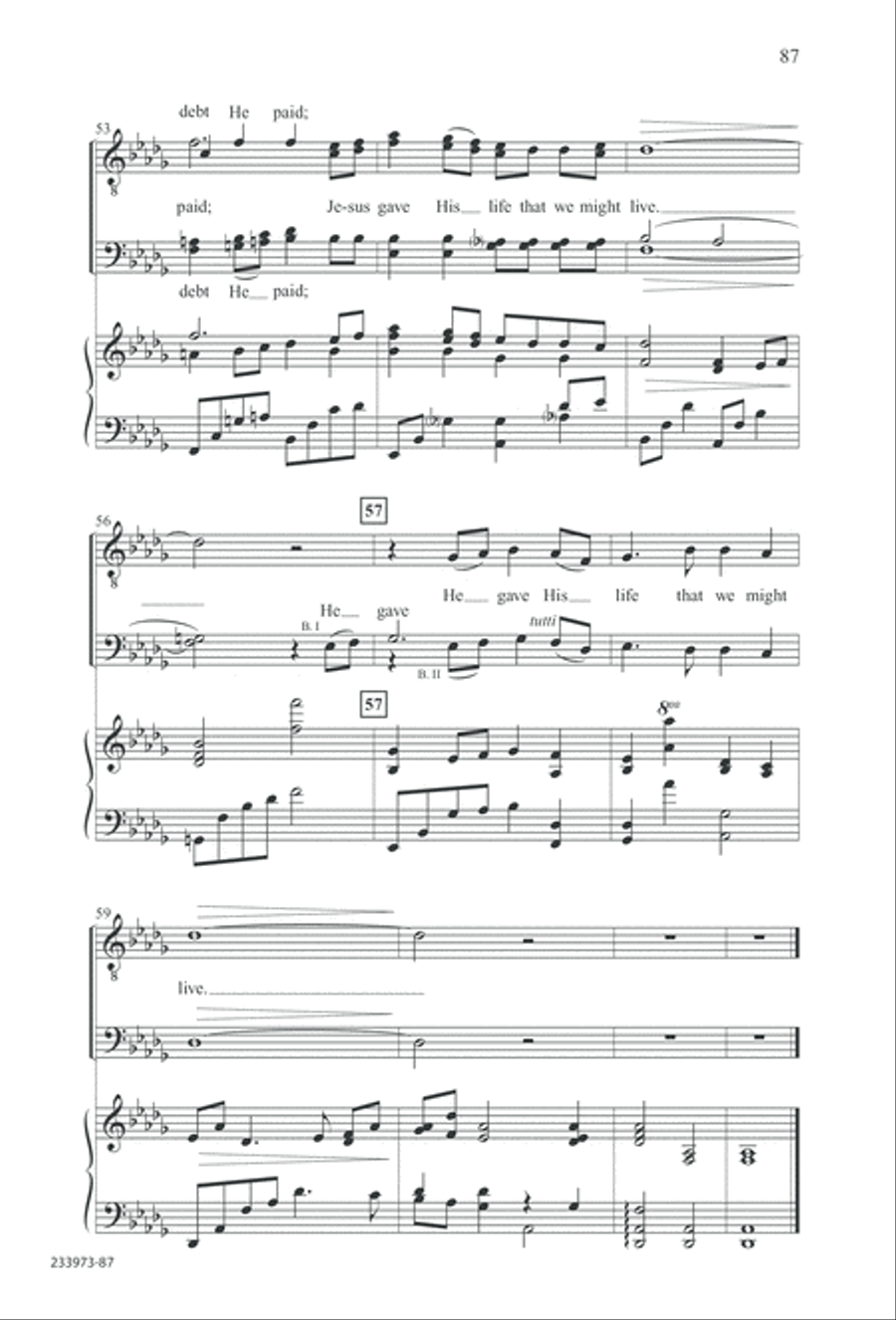 Love Lifted Me (Digital Download) TTBB scores gallery preview page 90