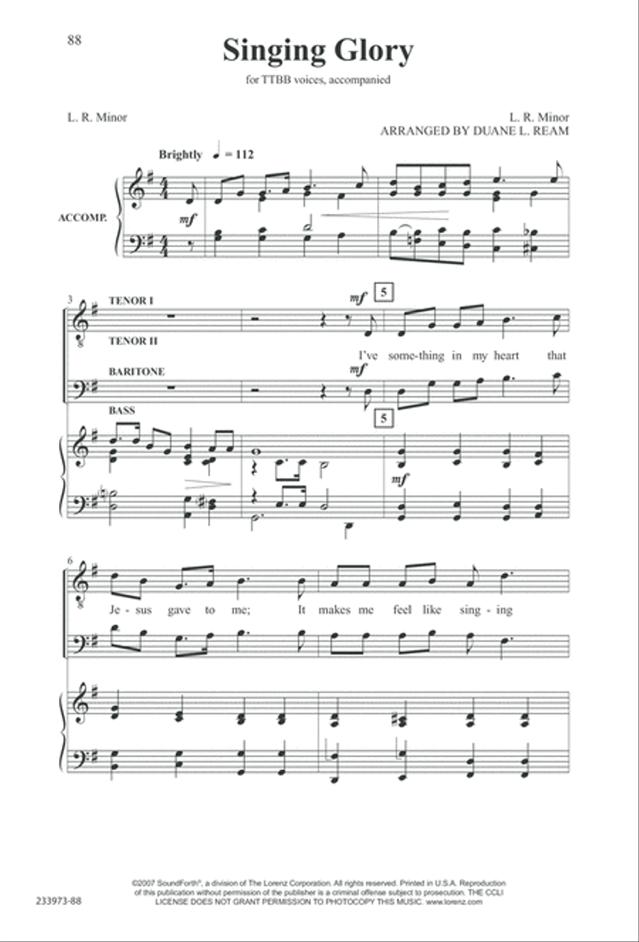 Love Lifted Me (Digital Download) TTBB scores gallery preview page 91