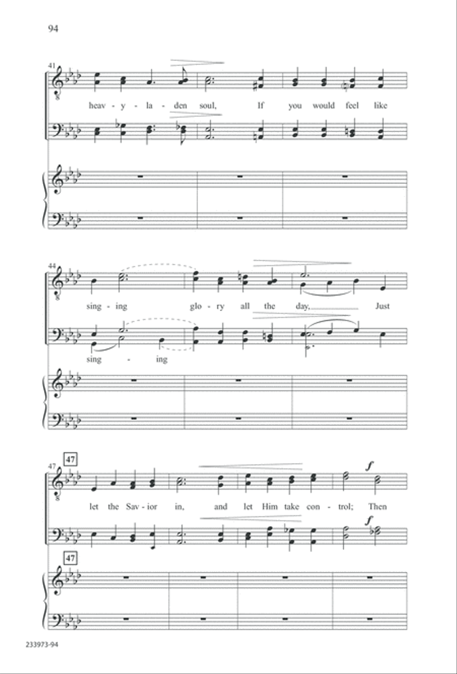 Love Lifted Me (Digital Download) TTBB scores gallery preview page 97