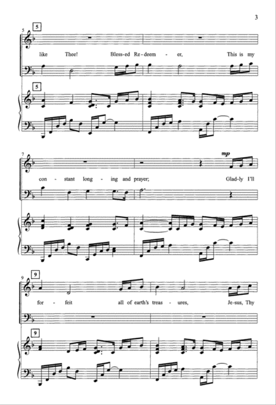O to Be Like Thee (Digital Download) 4-Part scores gallery preview page 3