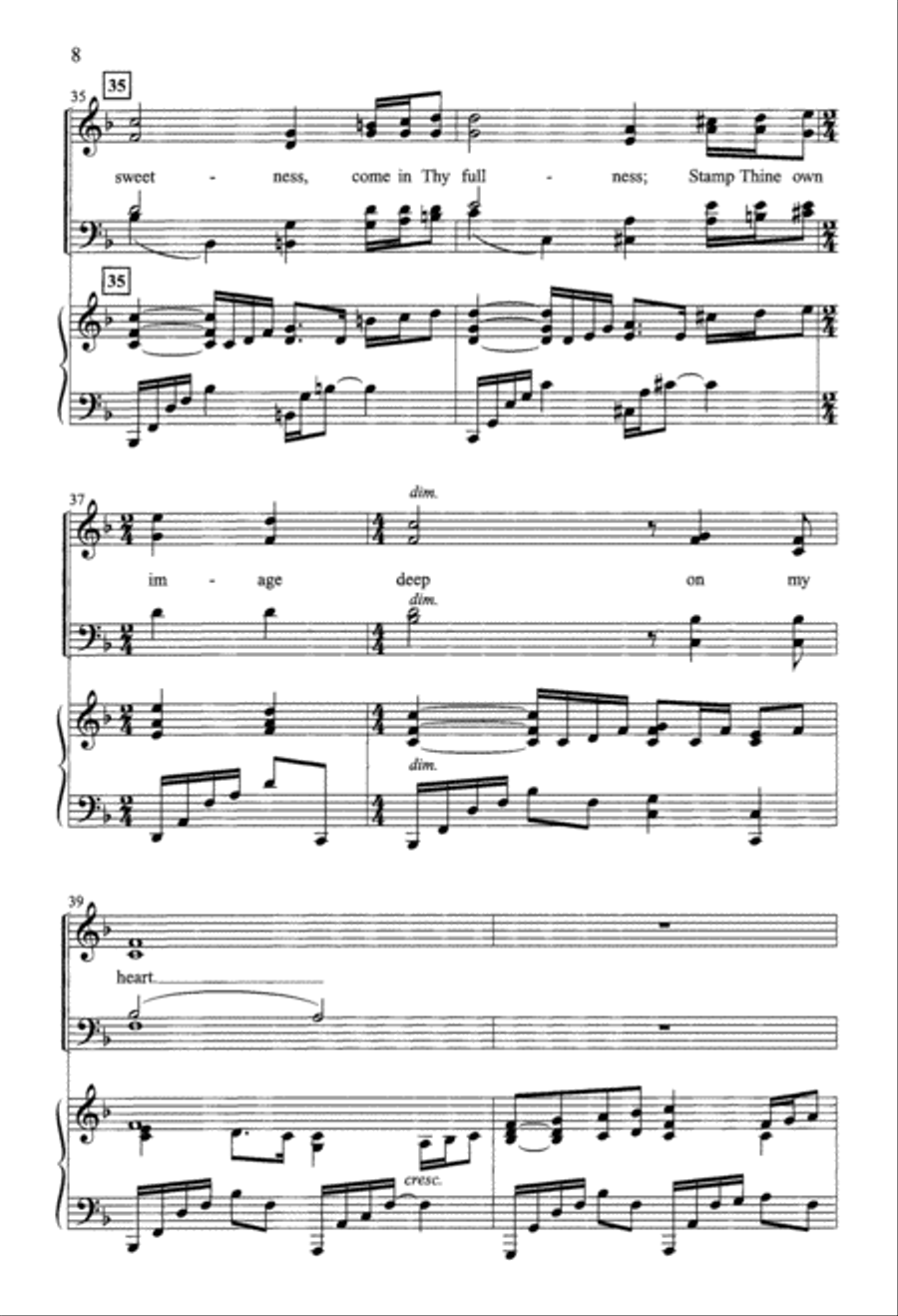 O to Be Like Thee (Digital Download) 4-Part scores gallery preview page 8