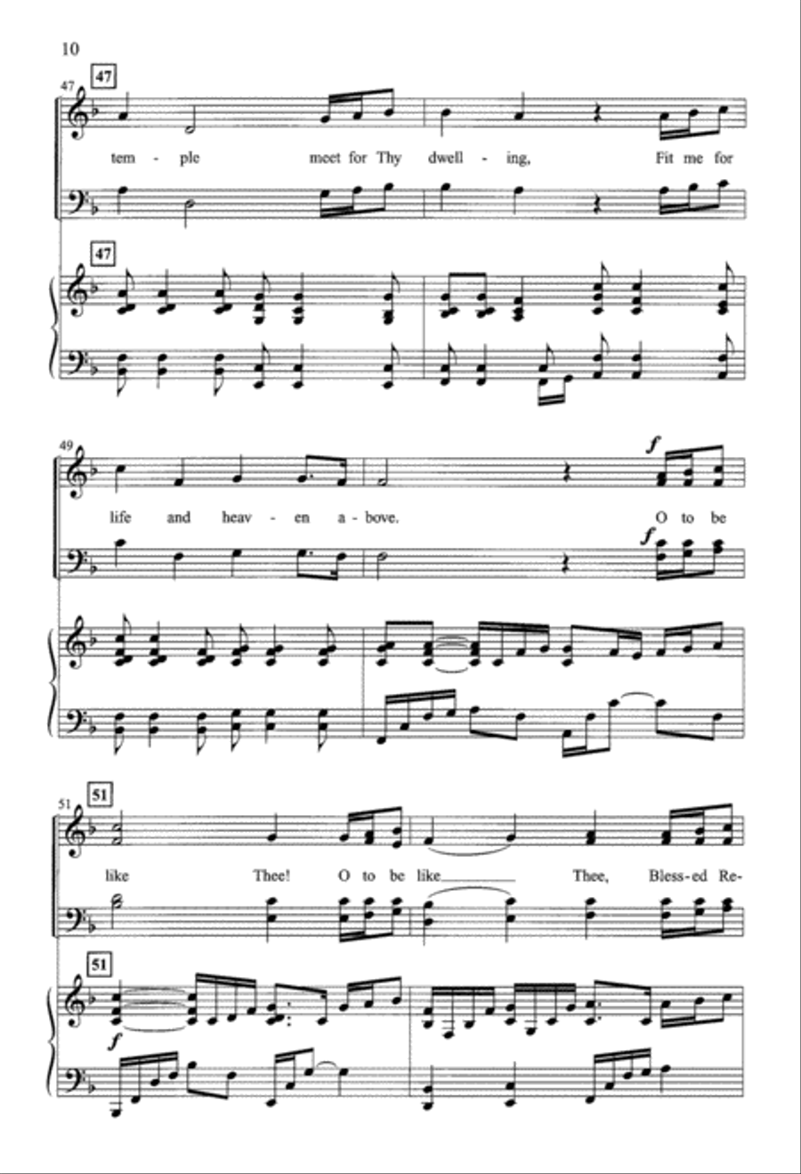 O to Be Like Thee (Digital Download) 4-Part scores gallery preview page 10