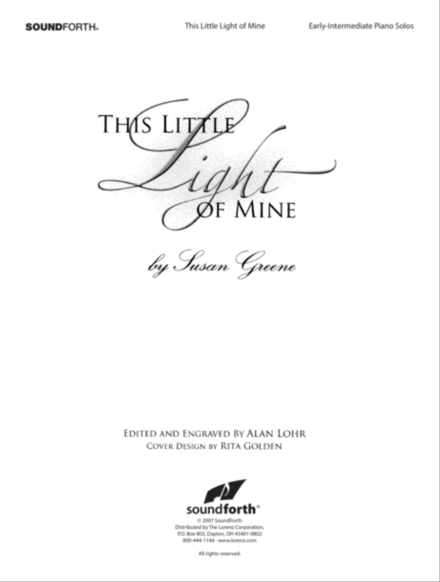 This Little Light of Mine (Digital Download) Piano Solo scores gallery preview page 1