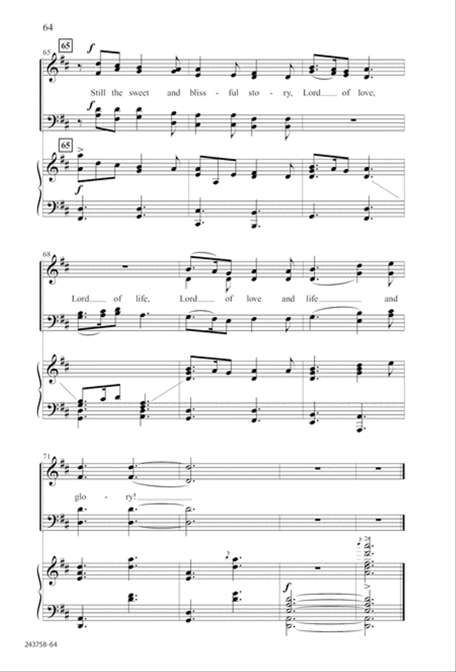Lord of Glory (Digital Download) 4-Part scores gallery preview page 68