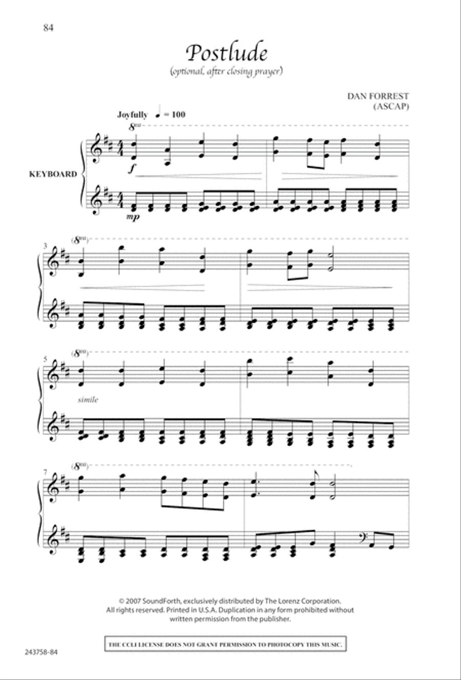 Lord of Glory (Digital Download) 4-Part scores gallery preview page 88