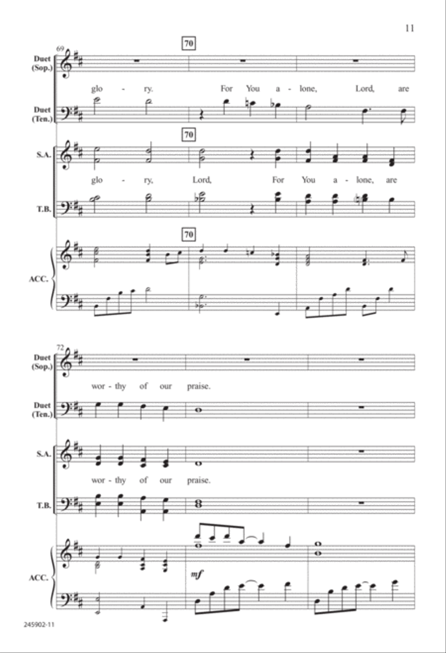 To You Alone (Digital Download) 4-Part scores gallery preview page 11