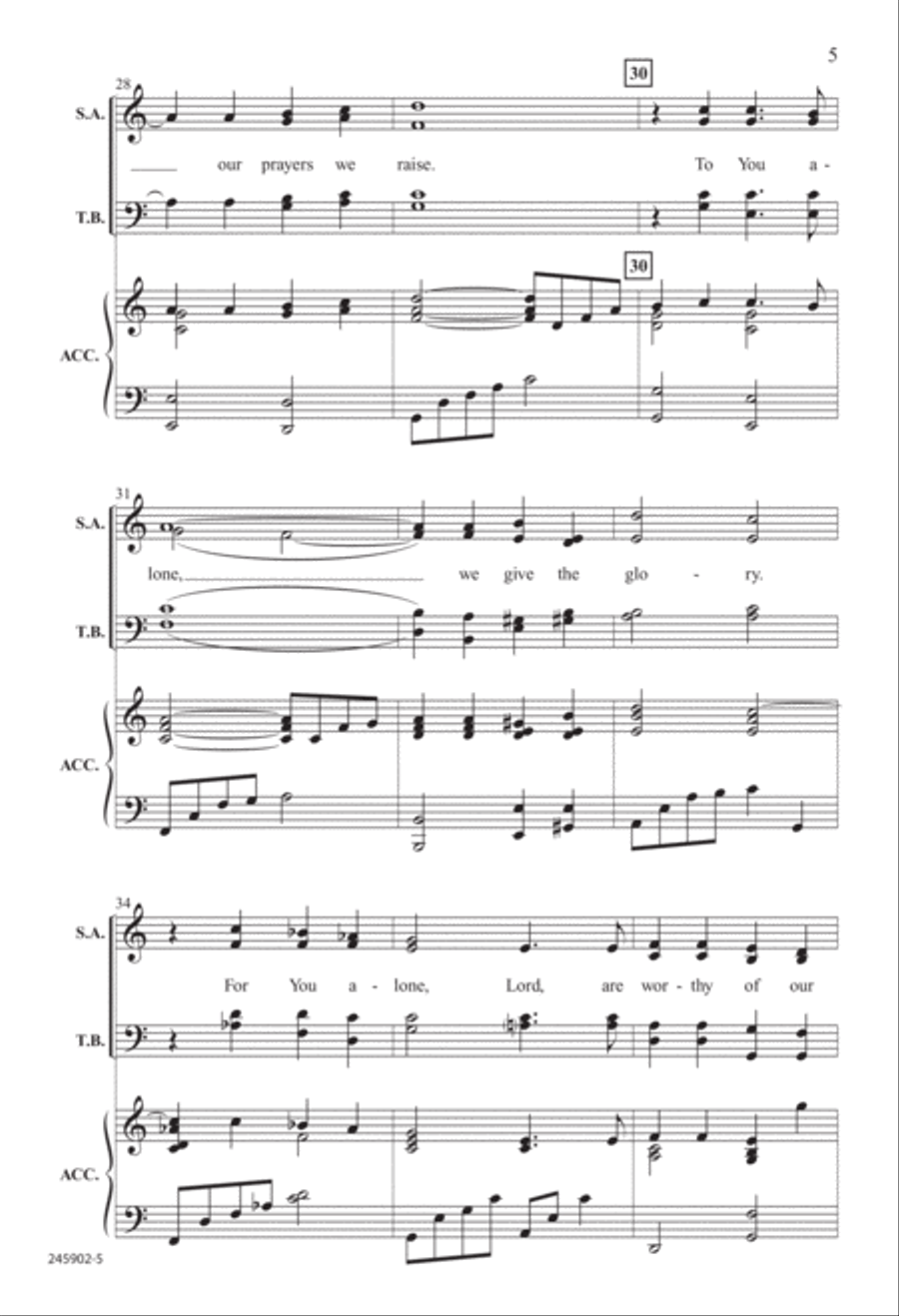 To You Alone (Digital Download) 4-Part scores gallery preview page 5