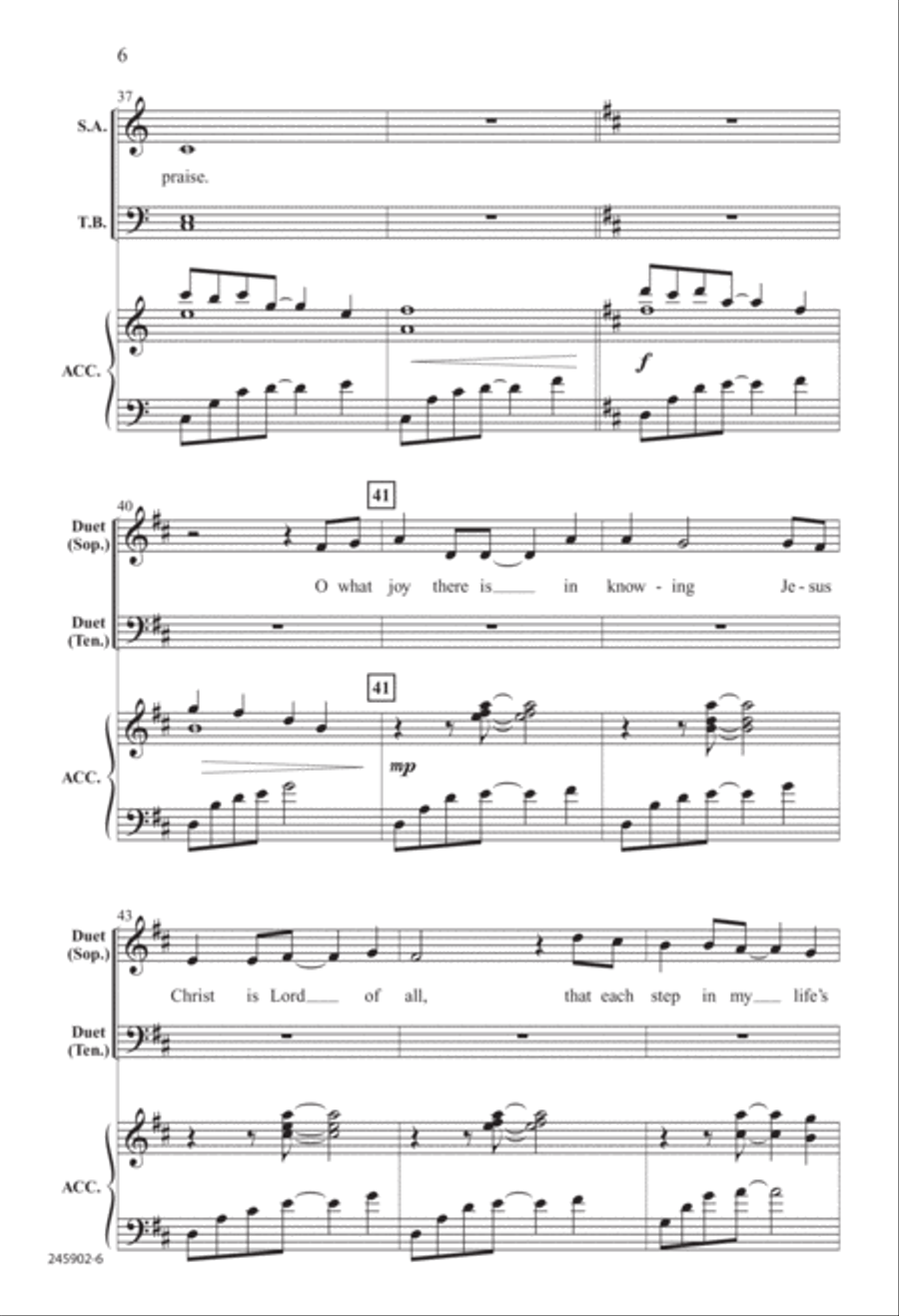 To You Alone (Digital Download) 4-Part scores gallery preview page 6
