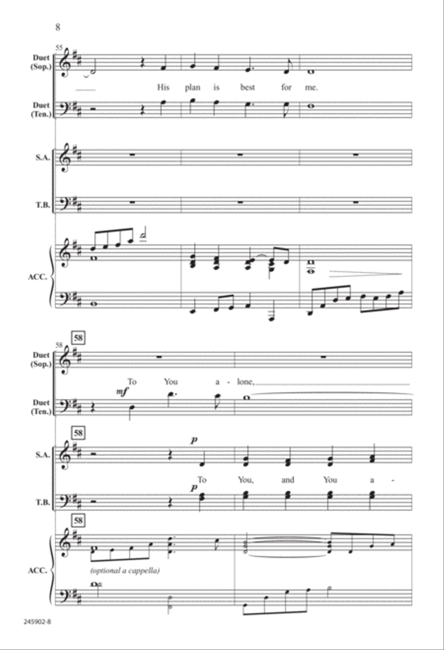 To You Alone (Digital Download) 4-Part scores gallery preview page 8