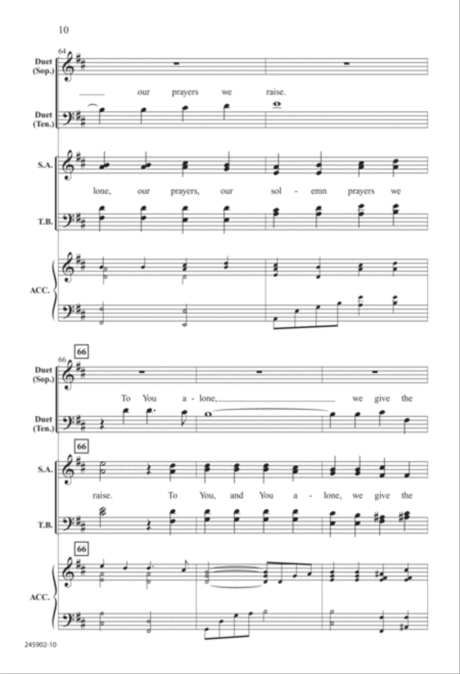 To You Alone (Digital Download) 4-Part scores gallery preview page 10